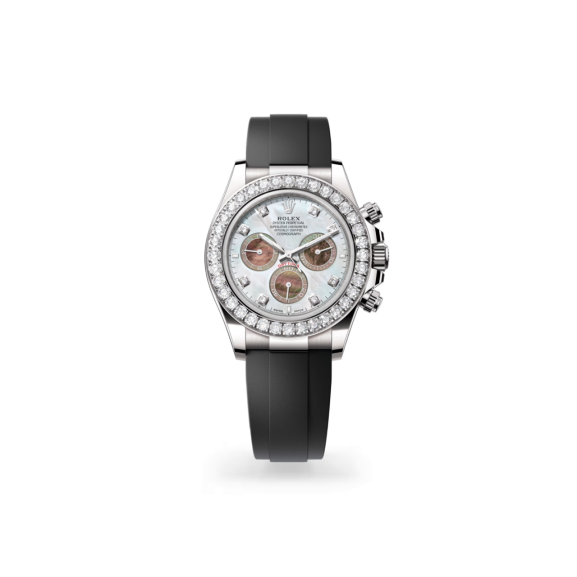 r01ex cosmograph daytona oyster, 40 mm, white gold and D1am0nds m126589rbr-0001